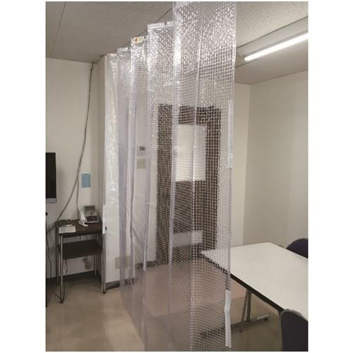 ユタカメイク シート 簡易間仕切り防炎・制電 2m×2m クリア [B-321
