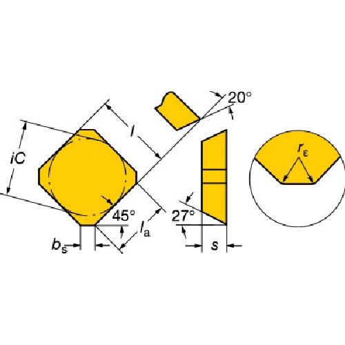 SANDVIK フライスカッター用チップ(150) 2040 工具 フライス加工 ミーリングチップ [SEKN 12 04 AZ 2040] SEKN1204AZ 10個セット 送料無料_1