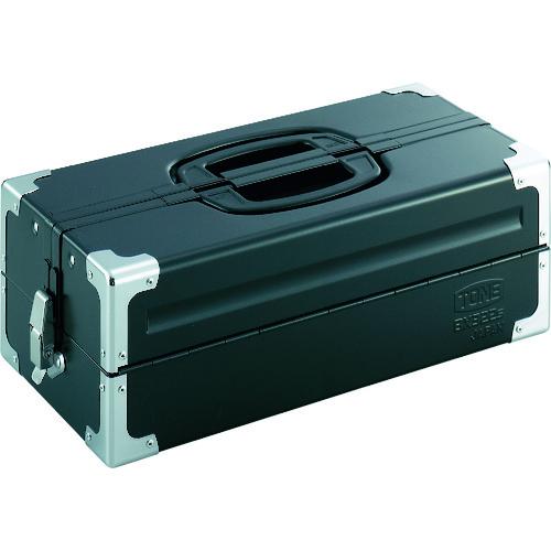 スチール製 工具箱 工具入れ 収納 整理 diy おすすめ 大工道具 ケース TONE ツールケース(メタル) V形2段式 マットブラック [BX322SBK] BX322SBK 販売単位：