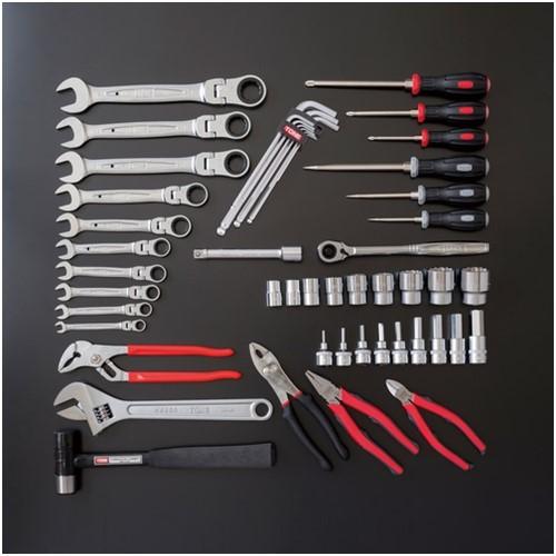 TONE 整備用工具セット TSH430ツールセット 52点セット シルバー [TSH430SV] TSH430SV 販売単位：1 送料無料_1