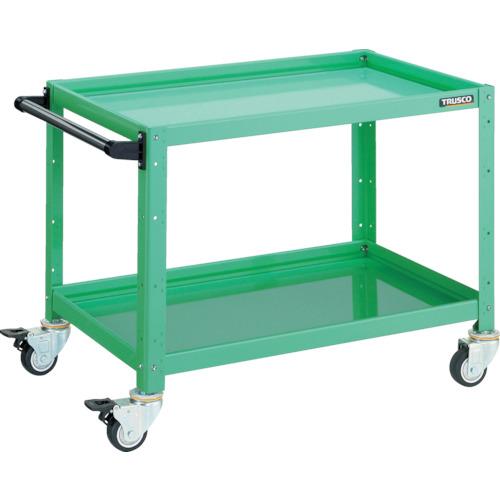 スチール製ワゴン ボルトタイプ TRUSCO トラスコ中山 ツールワゴン バーディワゴン 750X500XH600 ウレタン車輪 ヤンググリーン [BDW-672U-YG] BDW672UYG 販