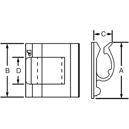 パンドウイット　固定具　コードクリップ　[ACC62-A-C20]　ACC62AC20　(100個入)　5袋セット　ゴム系粘着テープ付　黒　送料無料