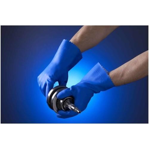 塩化 裏毛付 SHOWA 塩化ビニール手袋 No152タフレックス ブルー L