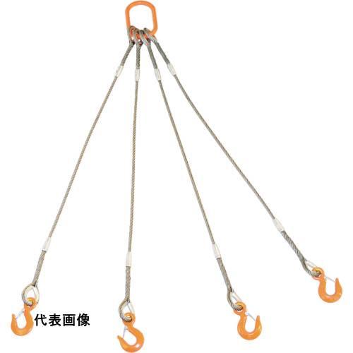 TRUSCO トラスコ中山 4本吊りWスリング フック付き 9mmX2m [GRE-4P-9S2] GRE4P9S2 販売単位：1 送料無料