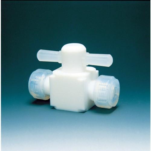 チューブ フッ素樹脂 フロンケミカル フッ素樹脂(PTFE)二方バルブ圧入型 10φ [NR0003-003] NR0003003 販売単位：1 送料無料のサムネイル