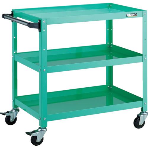 スチール製ワゴン ボルトタイプ TRUSCO トラスコ中山 ツールワゴン ラビットワゴン 700X450 ハンドル付 ゴム車輪 ヤンググリーン [RBW-773H YG] RBW773HYG