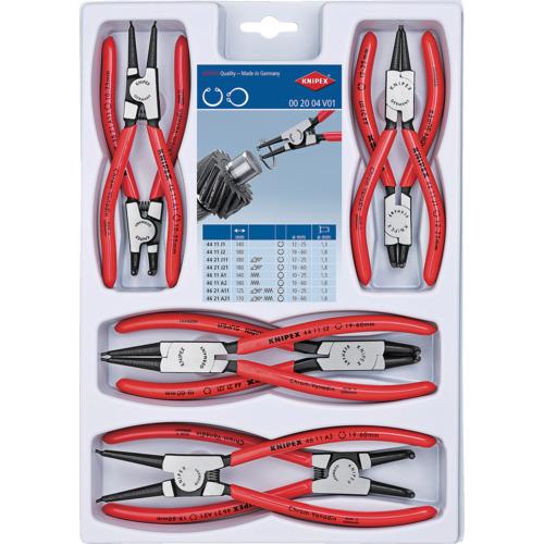 KNIPEX 002004V01 8本組 スナップリングプライヤー [002004V01] 販売