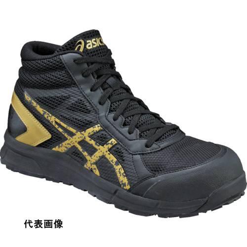 プロテクティブスニーカー 靴 安全靴 作業靴 シューズ ワーキングシューズ おすすめ アシックス ウィンジョブCP104 ブラック×ゴールド 25.0cm asics [FCP10