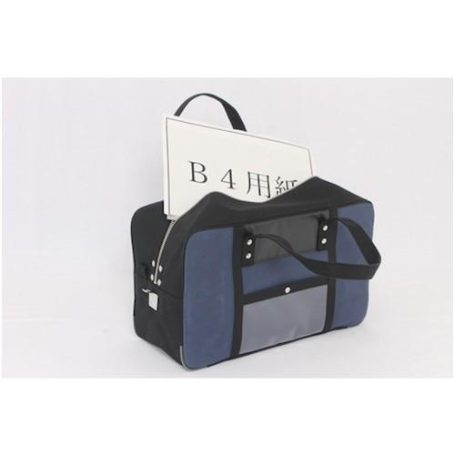 SANEI 帆布メール用ボストン(L)馬蹄錠金具付 紺 [BTL-U-03] BTLU03