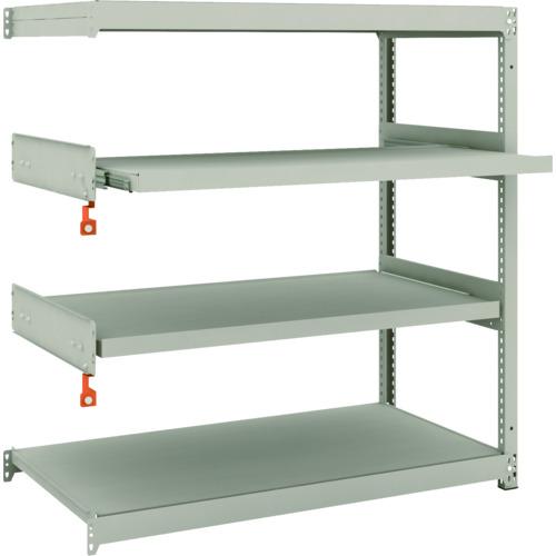 TRUSCO トラスコ中山 スチールラック M1.5型軽中量棚 1160X595XH1200 4段うちスライド2段 連結 [M1.5-4462M2B] M1.54462M2B 販売単位：1 送料無料