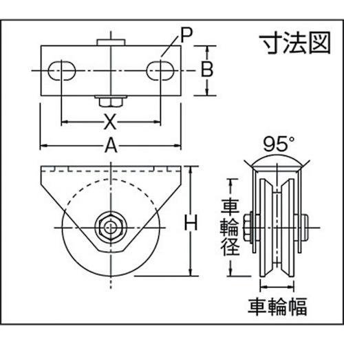 重量 ステンレス車 MALCON マルコン枠付オールステンレス重量車 90mm V型 [S-3000-90] S300090 販売単位：1 送料無料_3