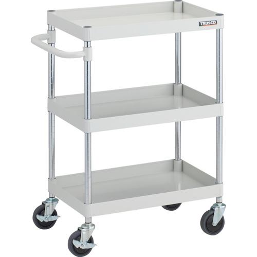 TRUSCO トラスコ中山 ツールワゴン フェニックスワゴン 抗ウィルスハンドル 省音 600X400XH880 3段 ホワイト [PEW-963A-W] PEW963AW 販売単位：1