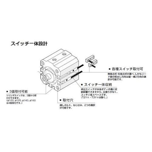 CKD エアシリンダ スーパーコンパクトシリンダ ストローク40 Rc1/4 [SSD-L-50-40] SSDL5040 販売単位：1 送料無料_3