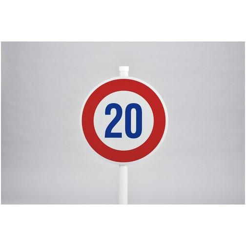 緑十字 道路標識(構内用) 制限速度20キロ 道路323-20K(AL) 600mmΦ 反射タイプ アルミ製 [133673] 133673 販売単位：1 送料無料_2