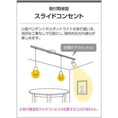 コイズミ 住宅・店舗用照明 スライドコンセント 1500 黒 [AE42174E] AE42174E  販売単位：1 送料無料｜loupe｜03