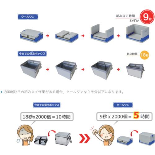ワコン クールワン折りたたみ保冷ボックス グレー [COG-10] COG10  販売単位：1 送料無料の画像