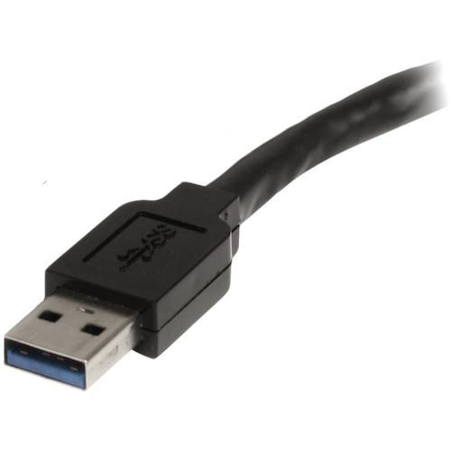 StarTech USBケーブル/A-A/10m/USB 3.0/アクティブ延長/オス・メス/BK [USB3AAEXT10M] USB3AAEXT10M  販売単位：1 送料無料の画像