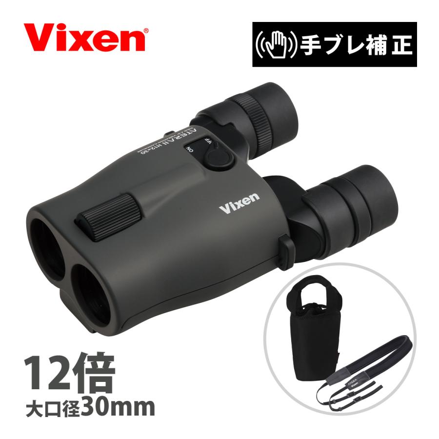 双眼鏡 防振双眼鏡 ビクセン 12倍 ATERA II H12x30 チャコール