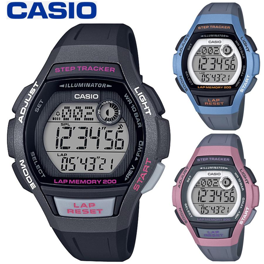 カシオ 腕時計 ブラック スポーツウォッチ CASIO ランニングウォッチ ランナーズウォッチ マラソン 水泳 ストップウオッチ ジョギング LWS-
