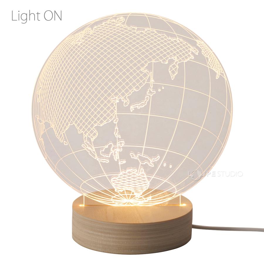 アクリルLEDライト 地球 置物 オブジェ 球 インテリア 雑貨 かわいい