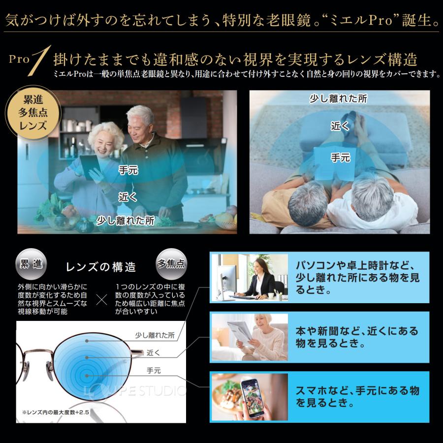 ミエルPro ミエルプロ 老眼鏡 リーディンググラス おしゃれ レディース