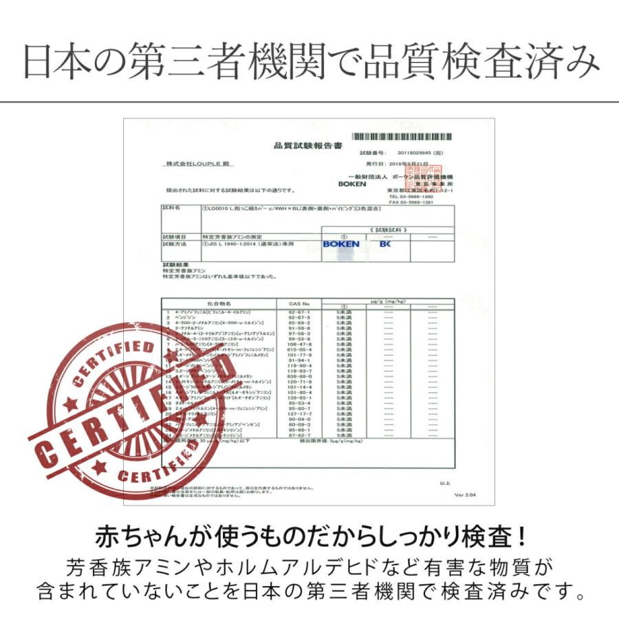 抱っこ紐 よだれカバー 4枚 セット シンプルで可愛いデザイン 綿100％ 6重ガーゼ エルゴ ベビービョルン｜louple｜11