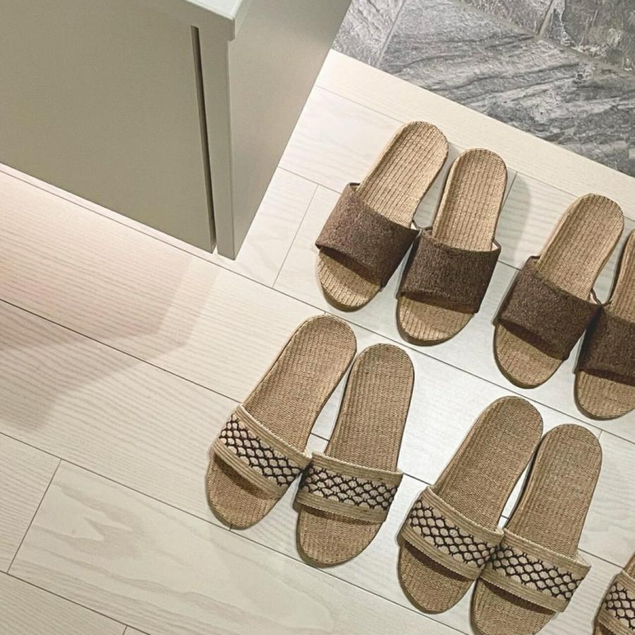 ルームシューズ 室内 はき心地の良さを追求した麻のサンダル スリッパ