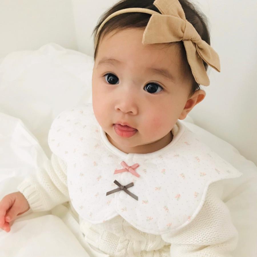 スタイ よだれかけ 6枚 セット 女の子 リボン付きでかわいい防水スタイ