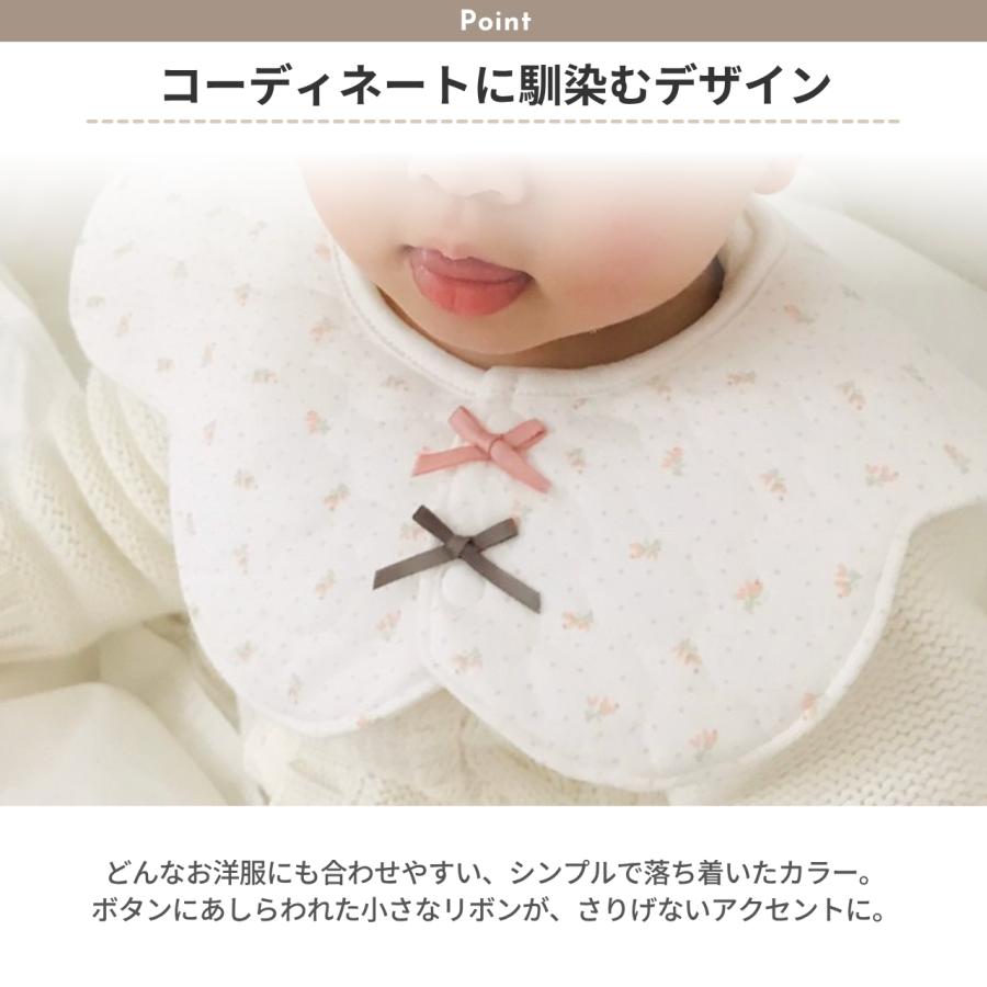 スタイ よだれかけ 6枚 セット 女の子 リボン付きでかわいい防水スタイ