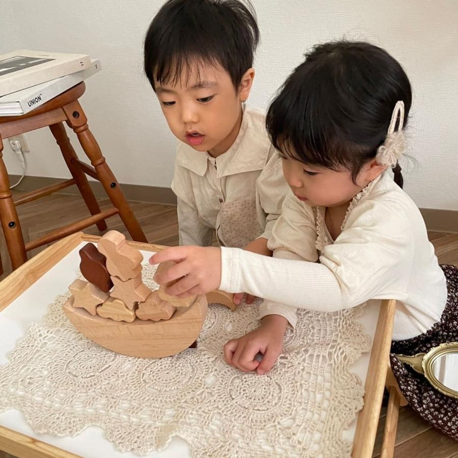 木製おもちゃ wooden moon balance toy ムーン バランス トイ 木のおもちゃ 積み木 ブロック ベビー キッズ 赤ちゃん バランスゲーム 知育玩具 おもちゃ｜louple｜11