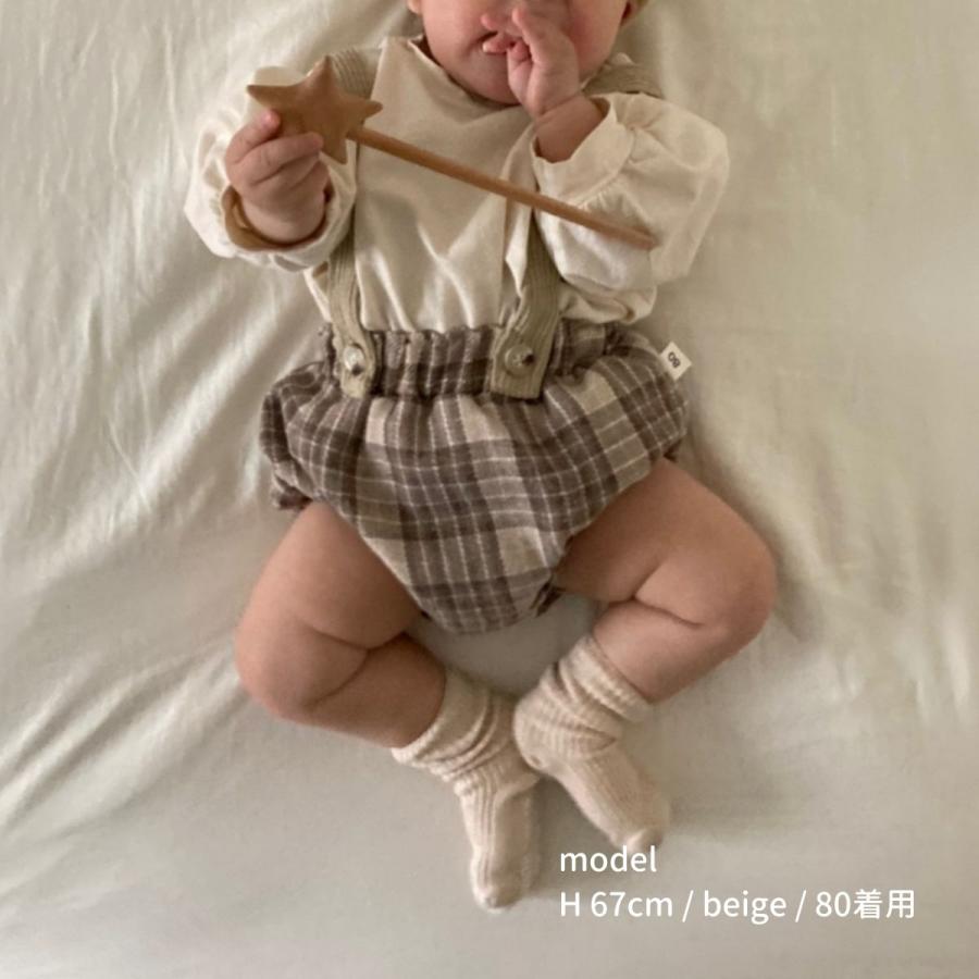 キッズ ベビー 女の子 男の子 サスペンダー チェック ブルマ suspender 