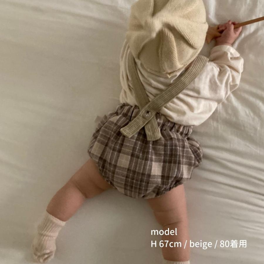 キッズ ベビー 女の子 男の子 サスペンダー チェック ブルマ suspender 