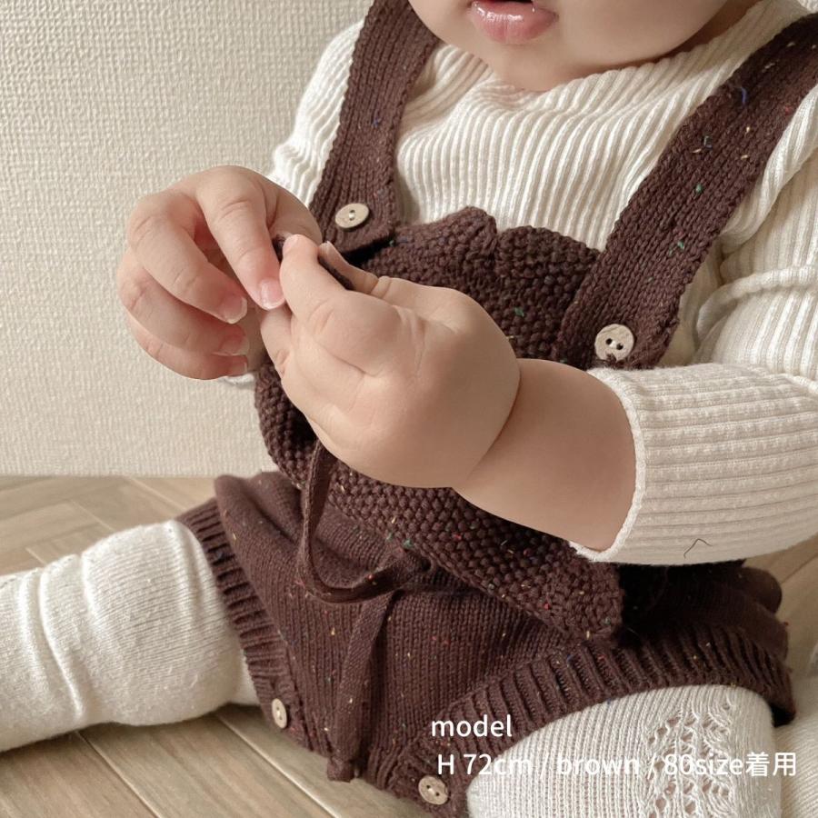 ベビー ロンパース サロペット mix knit rompers ミックスカラー