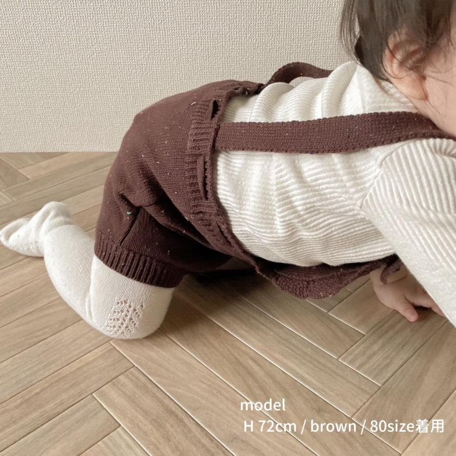 ベビー ロンパース サロペット mix knit rompers ミックスカラー