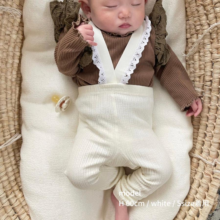 キッズ ベビー 女の子 男の子 サスペンダー レギンス lace suspender