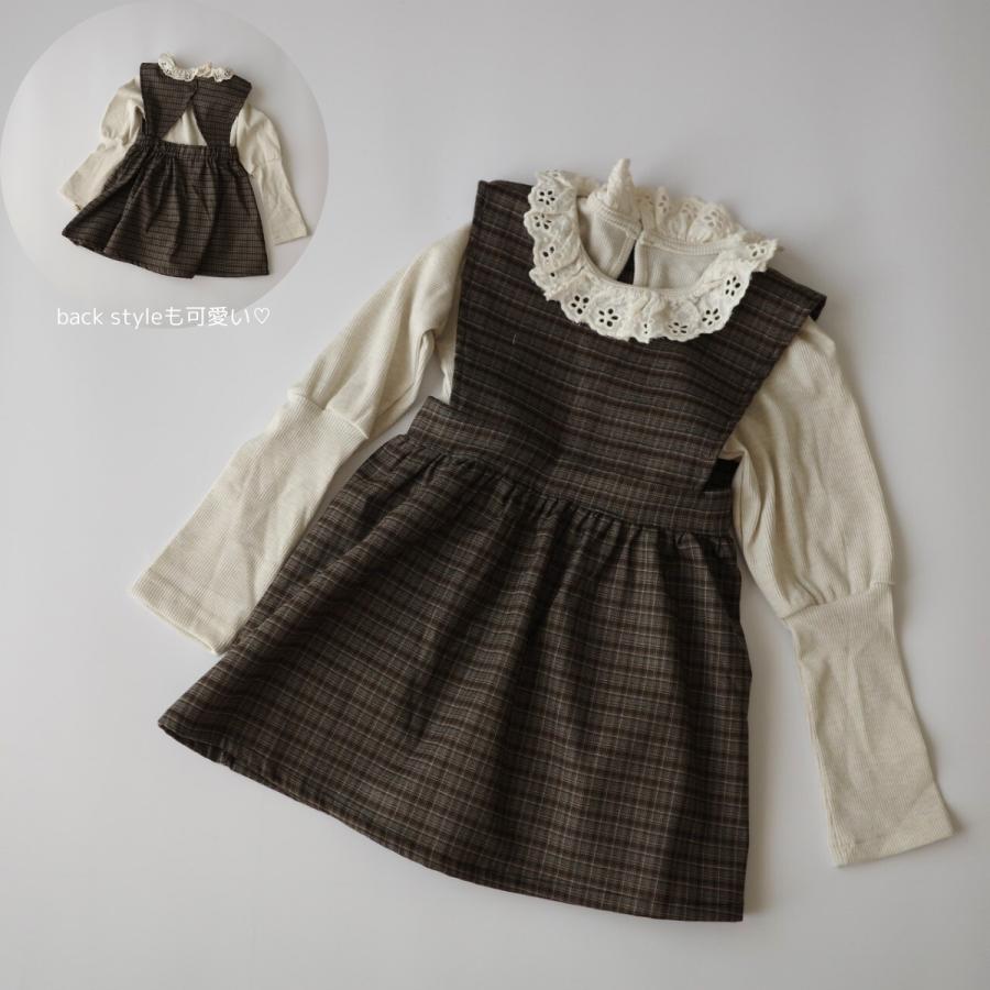 キッズ ベビー 女の子 男の子 ロンパース ワンピース classical check