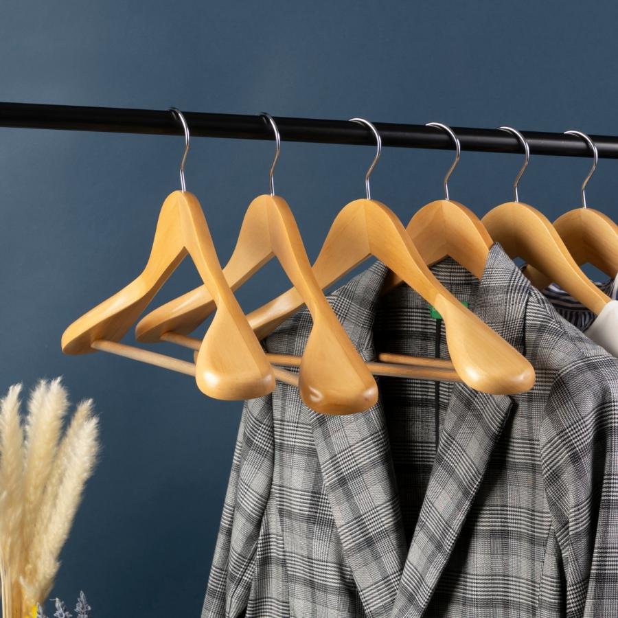 ハンガー 木製 4本 セット 【大切な洋服を長期間保存するための