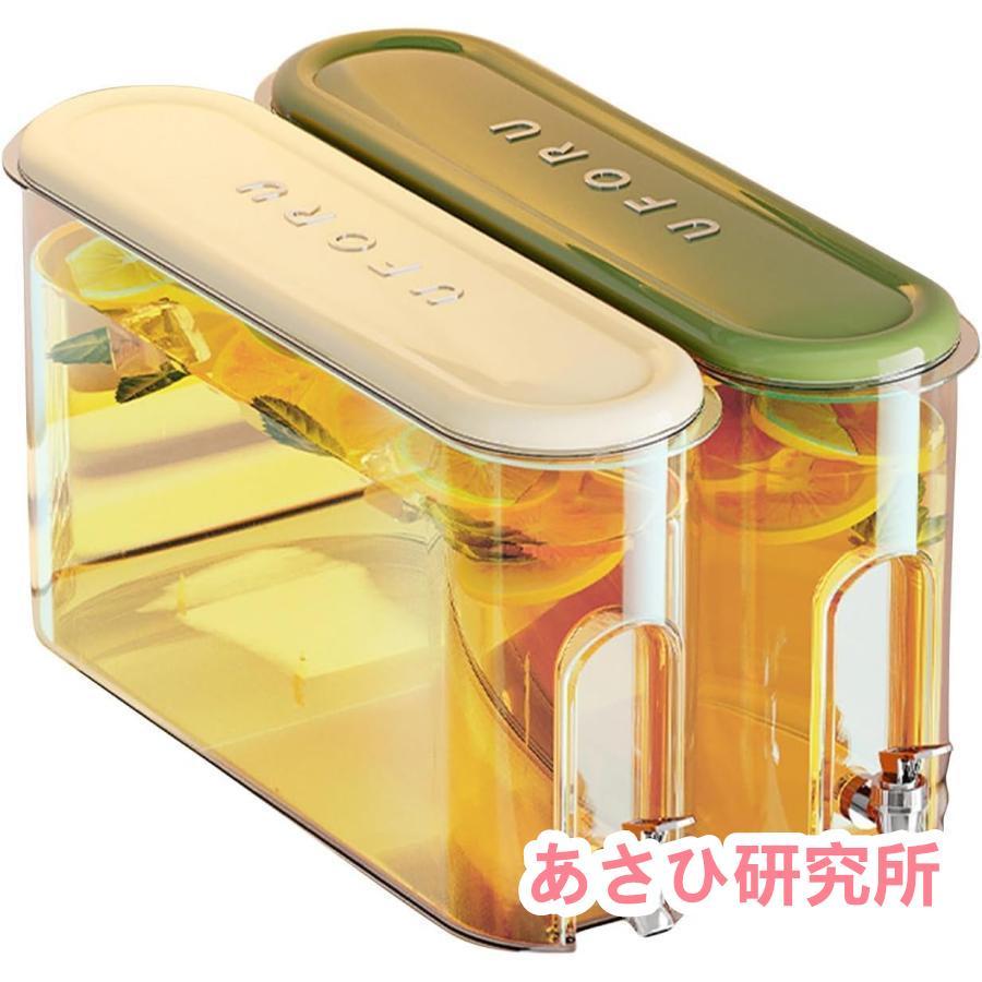 麦茶ポット ピッチャー お茶ポット冷水筒 冷蔵庫ポット 蓋付き 大容量 4L 透明 ドリンクサーバー 広口 卓上 麦茶ポット 冷蔵庫ジャグ 蛇口付き 冷蔵庫バー の商品画像