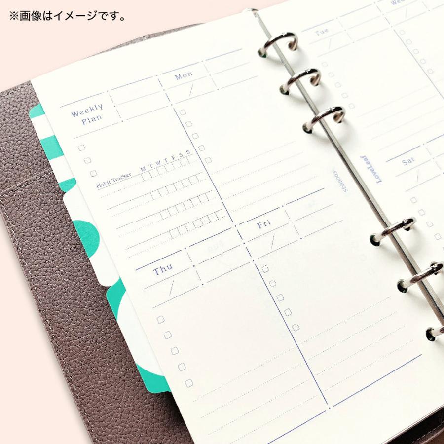 システム手帳 リフィル バイブル ウィークリー 日付なし 見開き1週間
