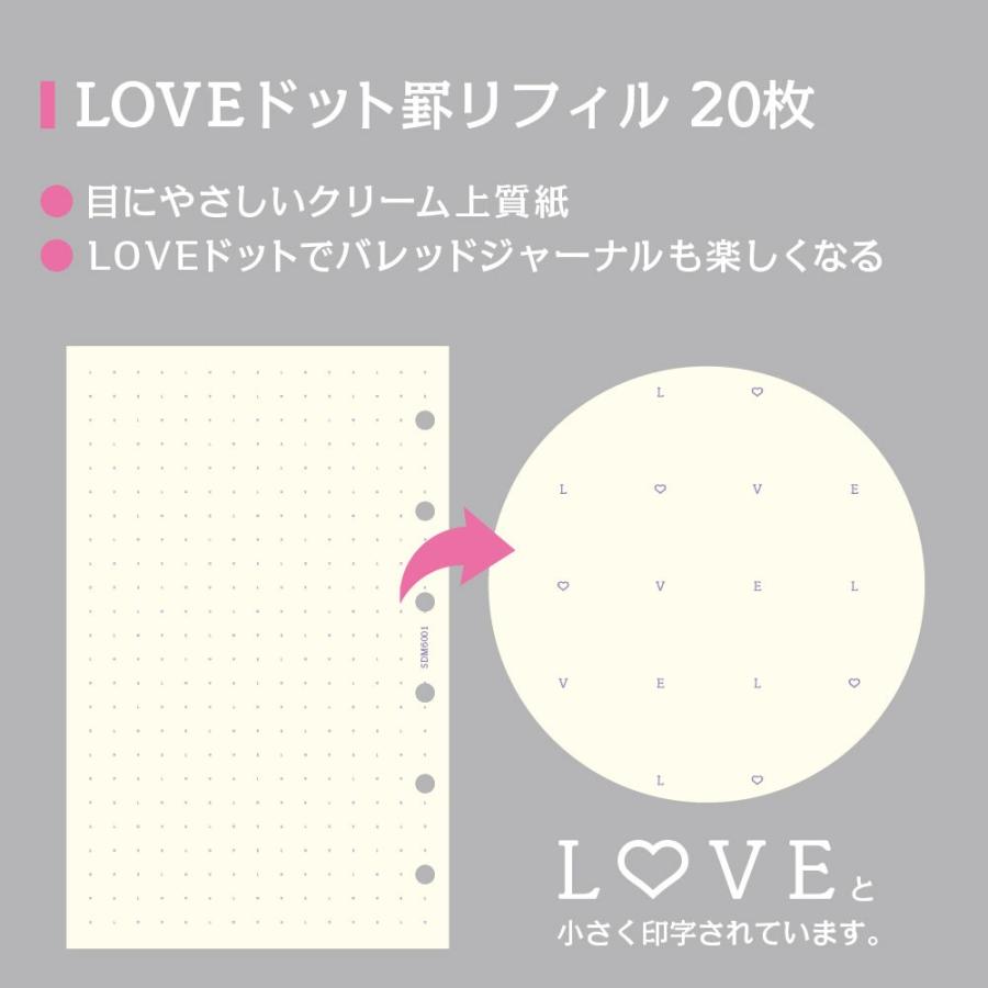システム手帳 ミニ6穴 2026年 マンスリー リフィル 月間ブロック式 6穴