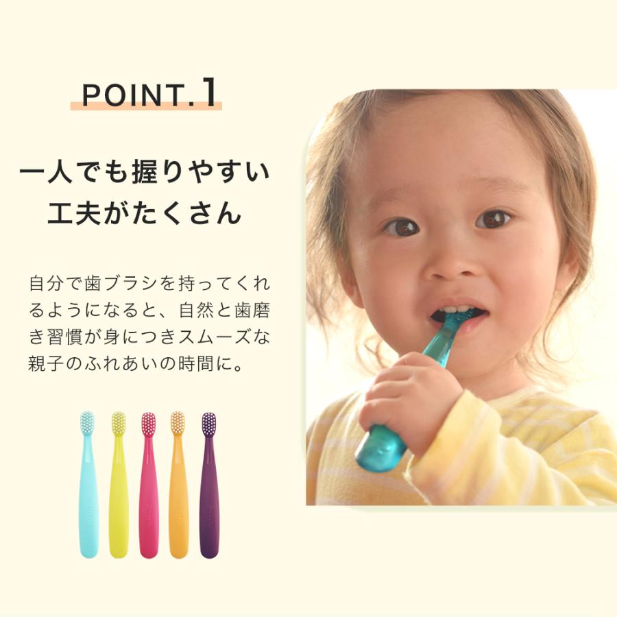 Bristik 子供用 歯ブラシ 1本 赤ちゃん やわらかめ 0歳 3歳 6歳 こども