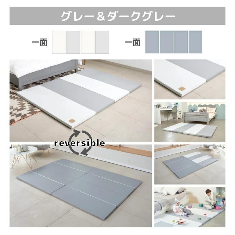 プレイマット 抗菌 クッション マット ベビー 赤ちゃん 子供 厚手 騒音 防水 ベビーマット 折りたたみ 床暖房対応 軽量 コンパクト おしゃれ caraz 140 200 4 