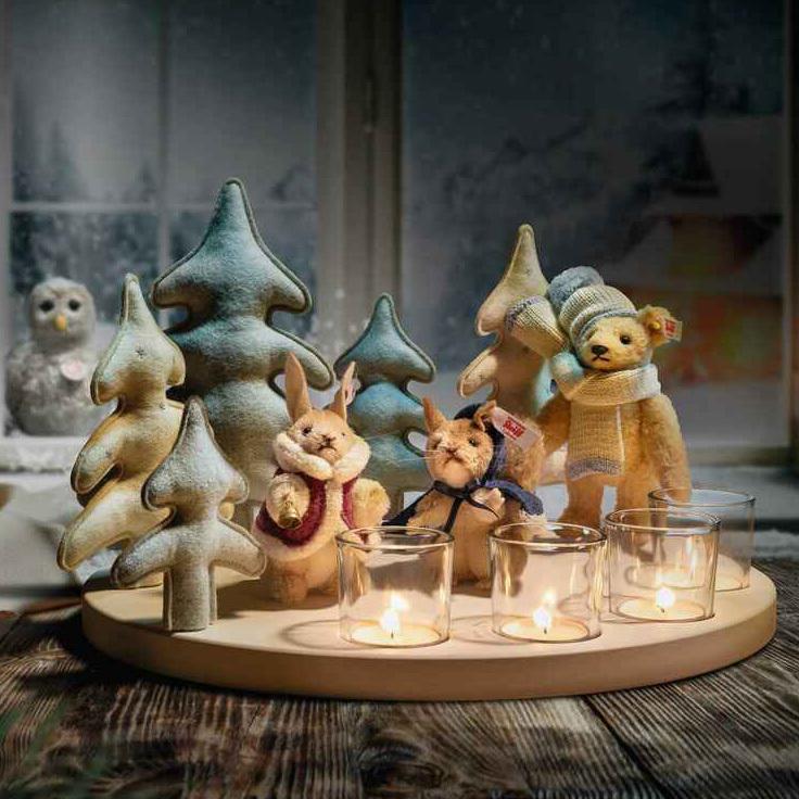 Steiff 即納商品 シュタイフ ウィンターワンダーランドセット 8cm