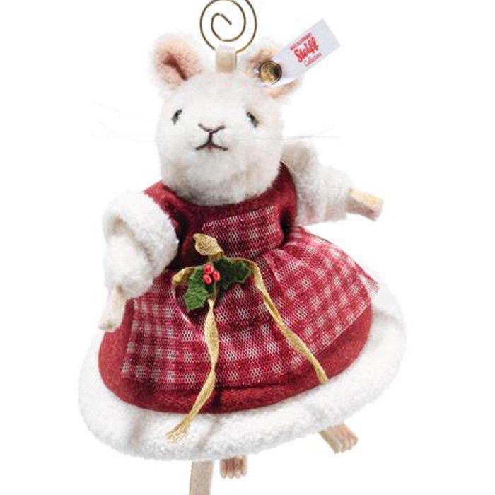 Steiff（シュタイフ） ミセスサンタマウスオーナメント 11cm EAN007453
