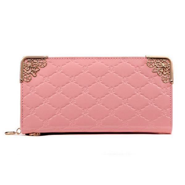 財布 長財布 ウォレット ジッパー エンボス エナメル ゴージャス