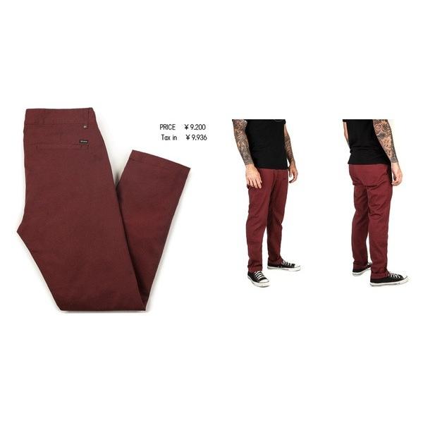 BRIXTON Grain Pant BURGUNDY    ブリクストンパンツ ストレッチ  バーガンディー 赤 茶｜loveandhate