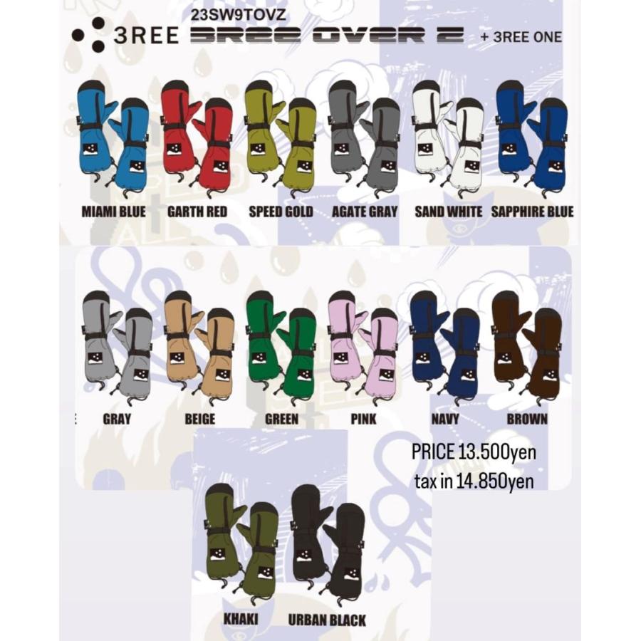 P01 * 3REE OVER Z　SAPPIRE BLUE 23-24 グローブ オーバー GLOVE　ミトン PLAY プレイ　SNOWBOARD スノーボード　スノボ 2024 更に！｜loveandhate｜02