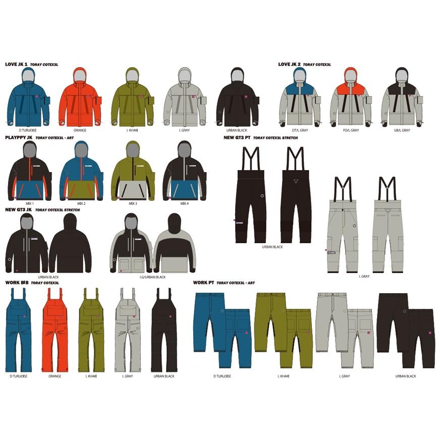 プレイ  P01 NEW GT3 PT BIB PANT  25-26 WEAR ウエア ビブパンツ オーバーオール パンツ  SNOWBOARD スノーボード スノボ  2026の画像