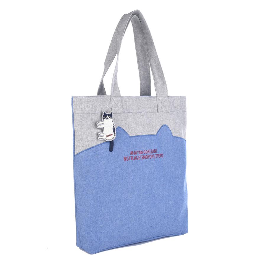 kusuguru なごなごさん ブローチ付き キャンバストートバック 刺繍ロゴ