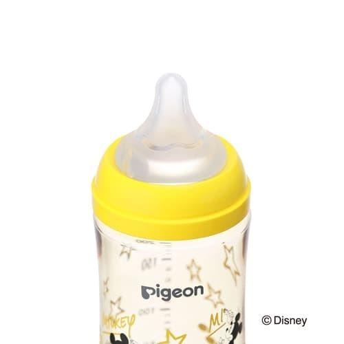 ピジョン 母乳実感 哺乳びん プラスチック製 Disney 240ml 乳首 Mサイズ ディズニー ミッキー柄 広口タイプ 哺乳瓶 PIGEON  B倉庫 送料無料